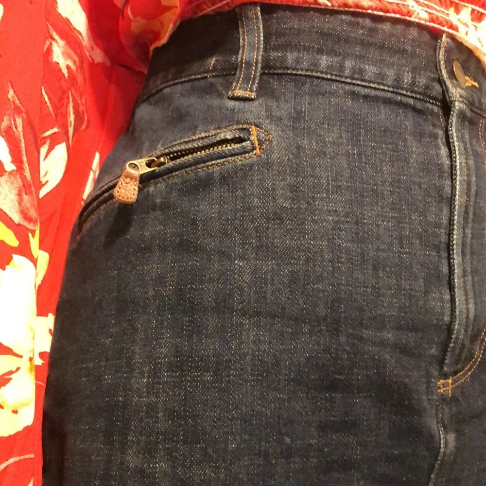 🔵RALPH LAUREN DARK WASH DENIM SKIRT - Picture 4 of 14